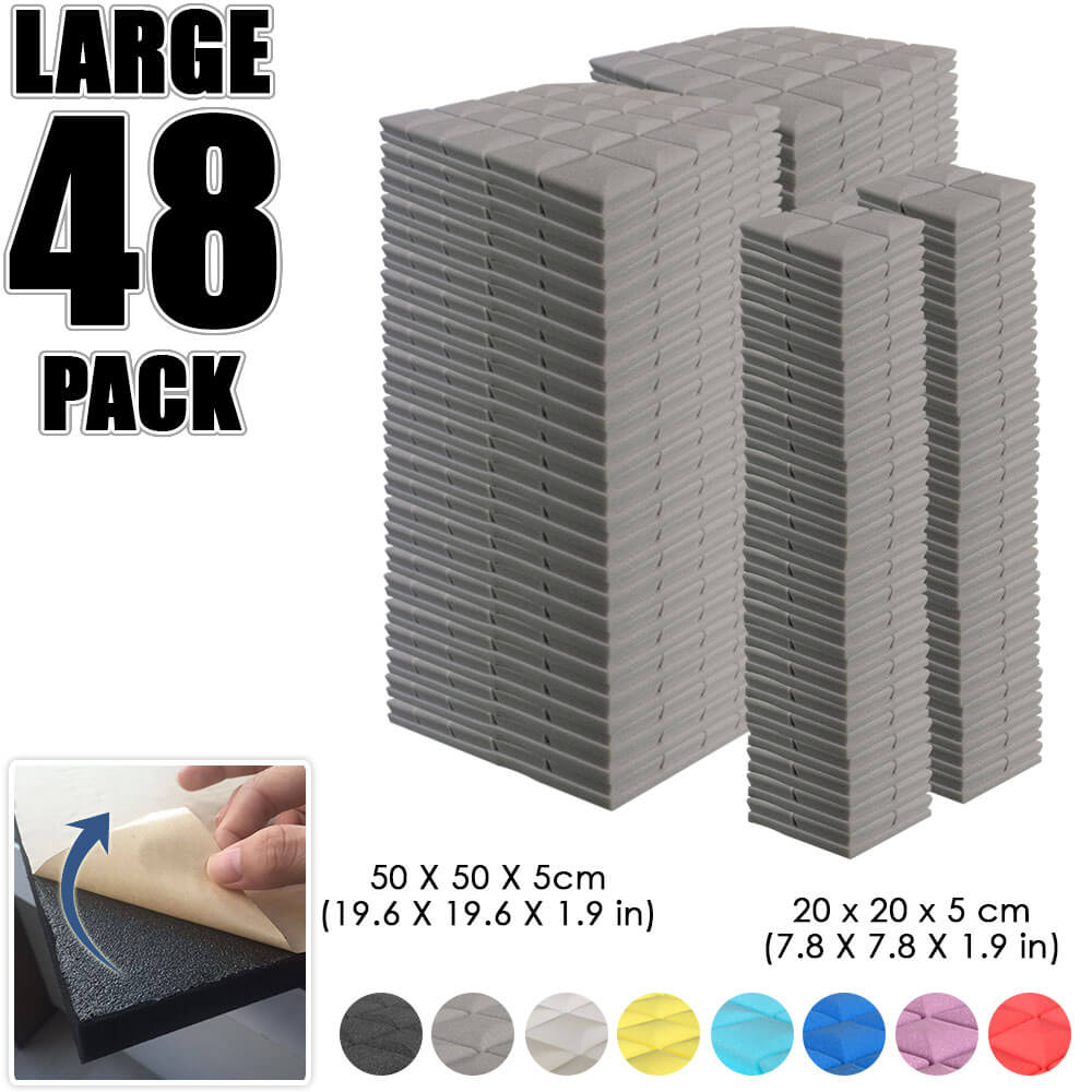 silexofy Hemisphere Grid Adhesive Backed Series Acoustic Foam - Solid Colors - KK1056