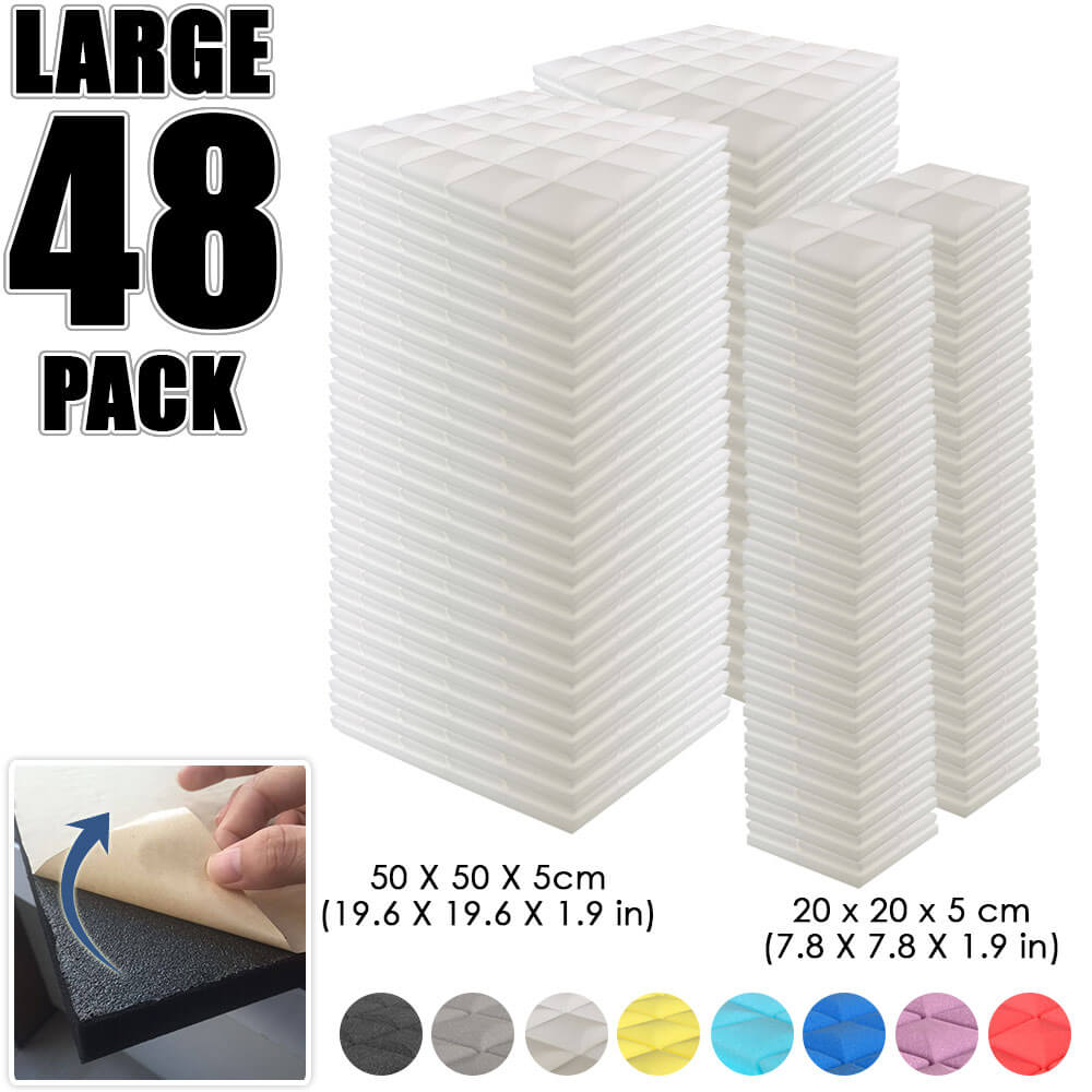 silexofy Hemisphere Grid Adhesive Backed Series Acoustic Foam - Solid Colors - KK1056