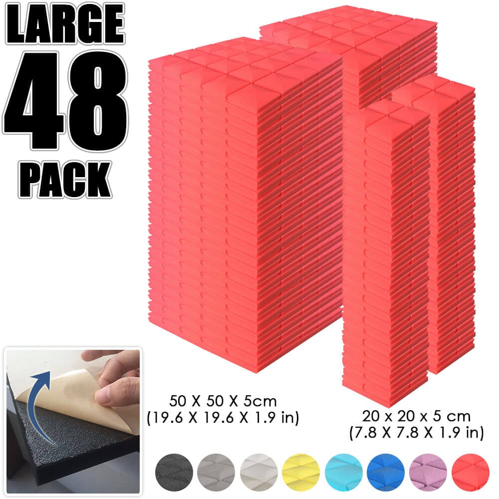 silexofy Hemisphere Grid Adhesive Backed Series Acoustic Foam - Solid Colors - KK1056
