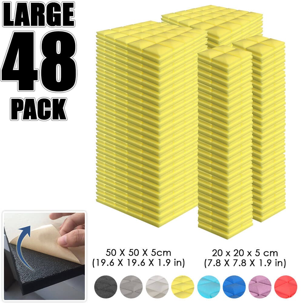 silexofy Hemisphere Grid Adhesive Backed Series Acoustic Foam - Solid Colors - KK1056