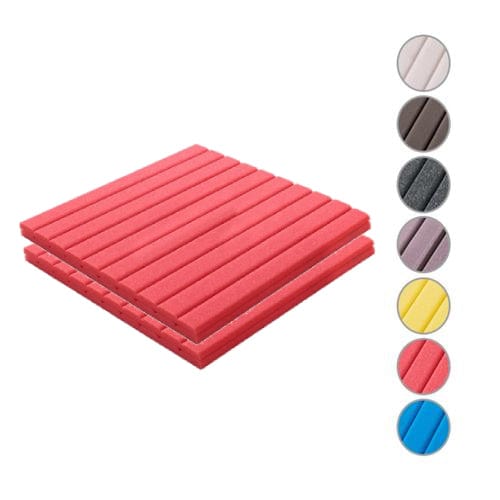 New Wedge Adhesive Backed Tiles Acoustic Panels Sound Absorption Studio Soundproof Foam 7 Colors KK1054