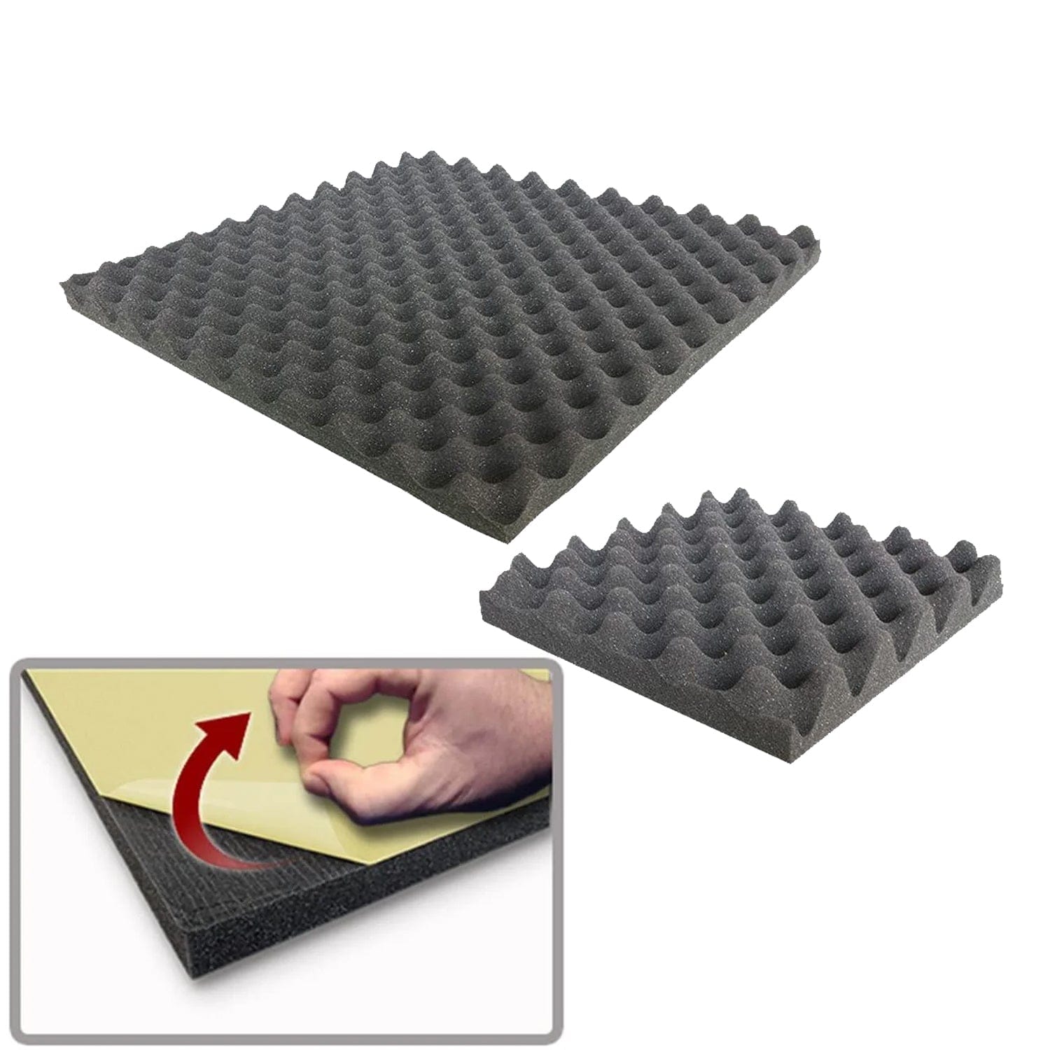 silexofy Egg Crate Adhesive Backed Series Acoustic Foam - Solid Colors - KK1219