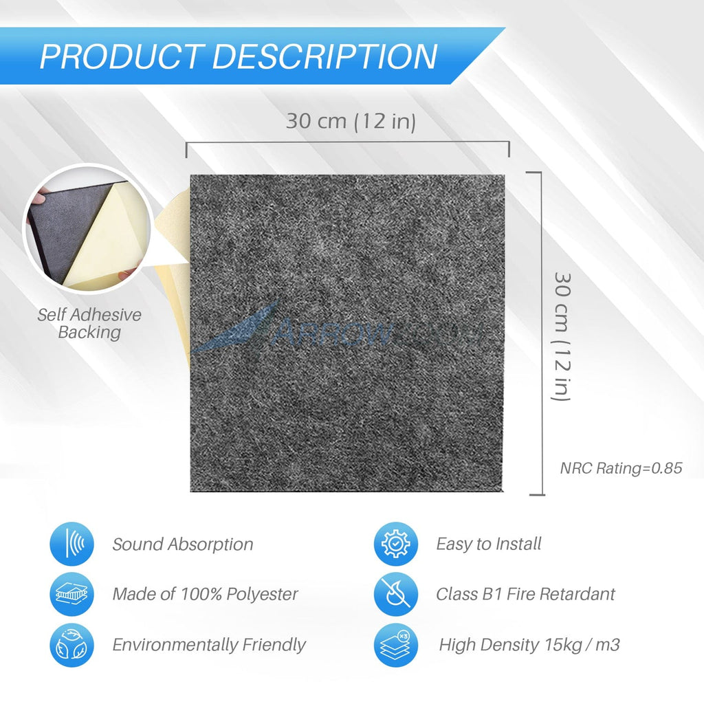 silexofy Self Adhesive Sound Deadening Polyester Fabric Panel - Solid Colors - KK1261