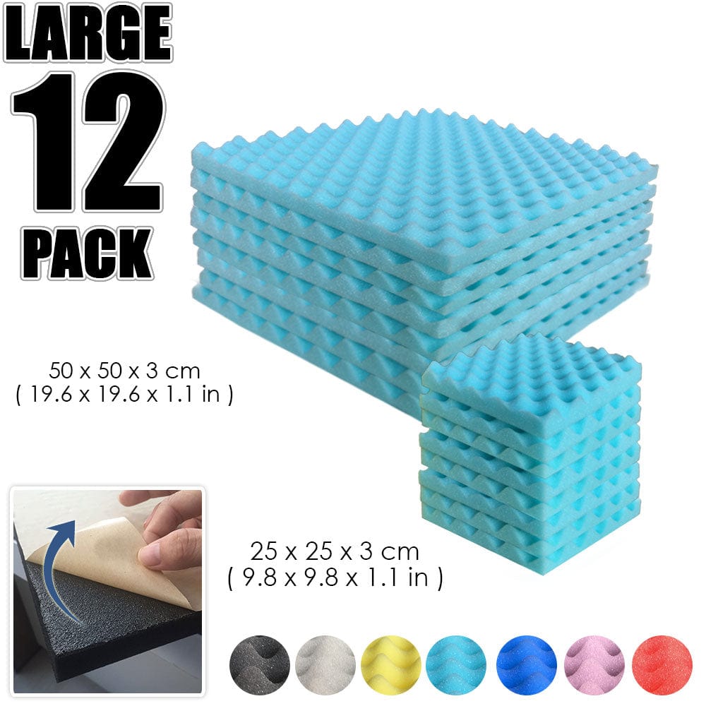 silexofy Egg Crate Adhesive Backed Series Acoustic Foam - Solid Colors - KK1219