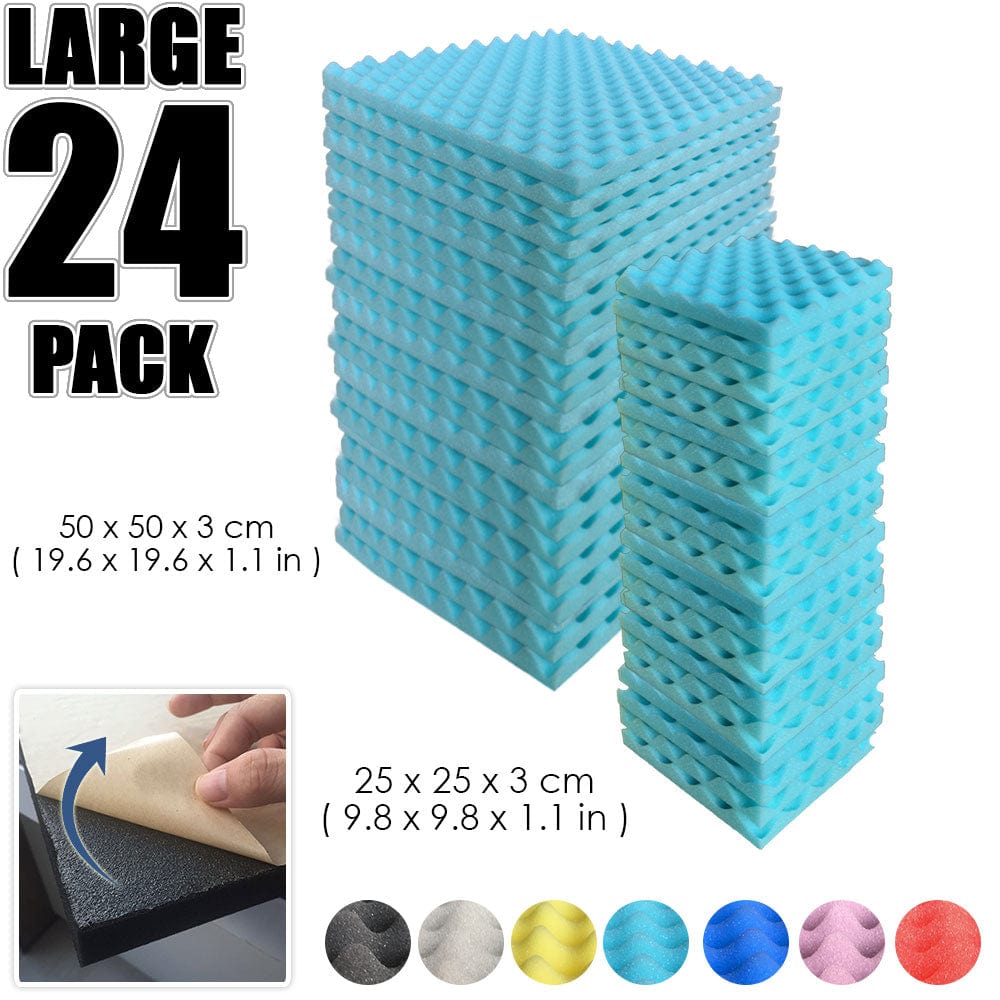 silexofy Egg Crate Adhesive Backed Series Acoustic Foam - Solid Colors - KK1219