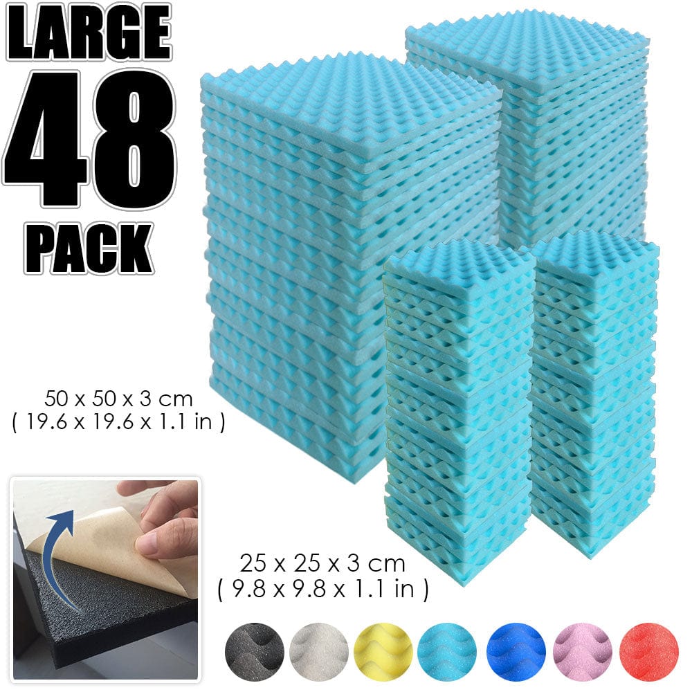 silexofy Egg Crate Adhesive Backed Series Acoustic Foam - Solid Colors - KK1219