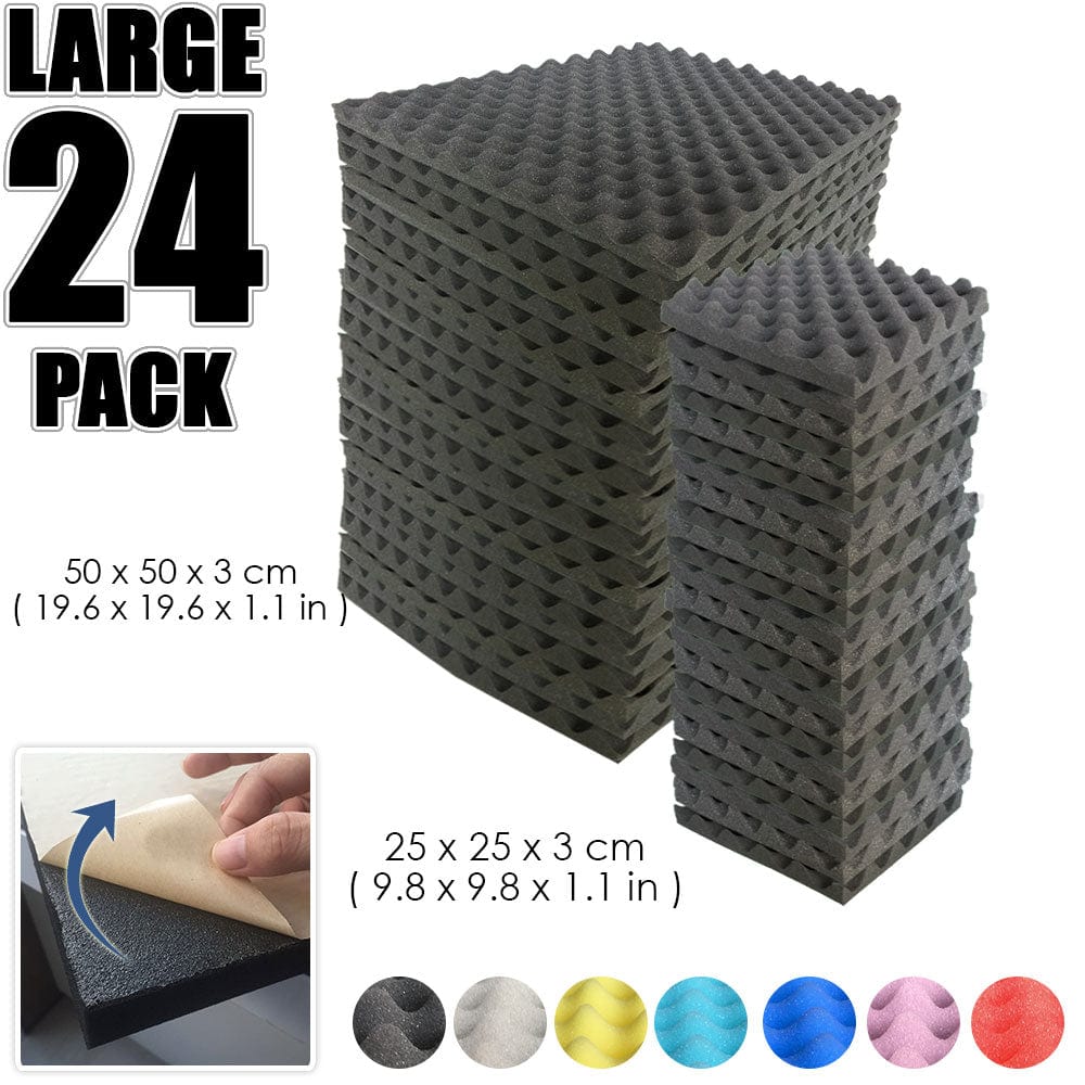 silexofy Egg Crate Adhesive Backed Series Acoustic Foam - Solid Colors - KK1219