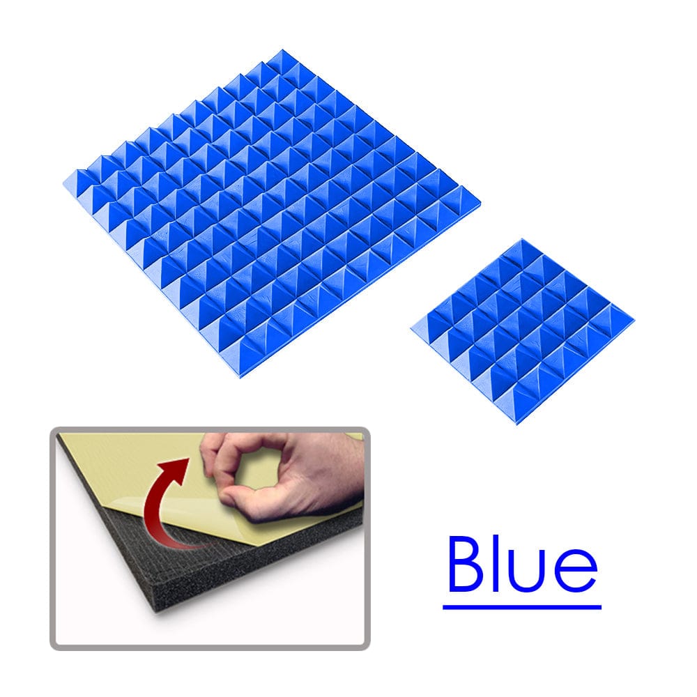 silexofy Pyramid Adhesive Backed Tiles Series Acoustic Foam - Solid Colors - KK1034