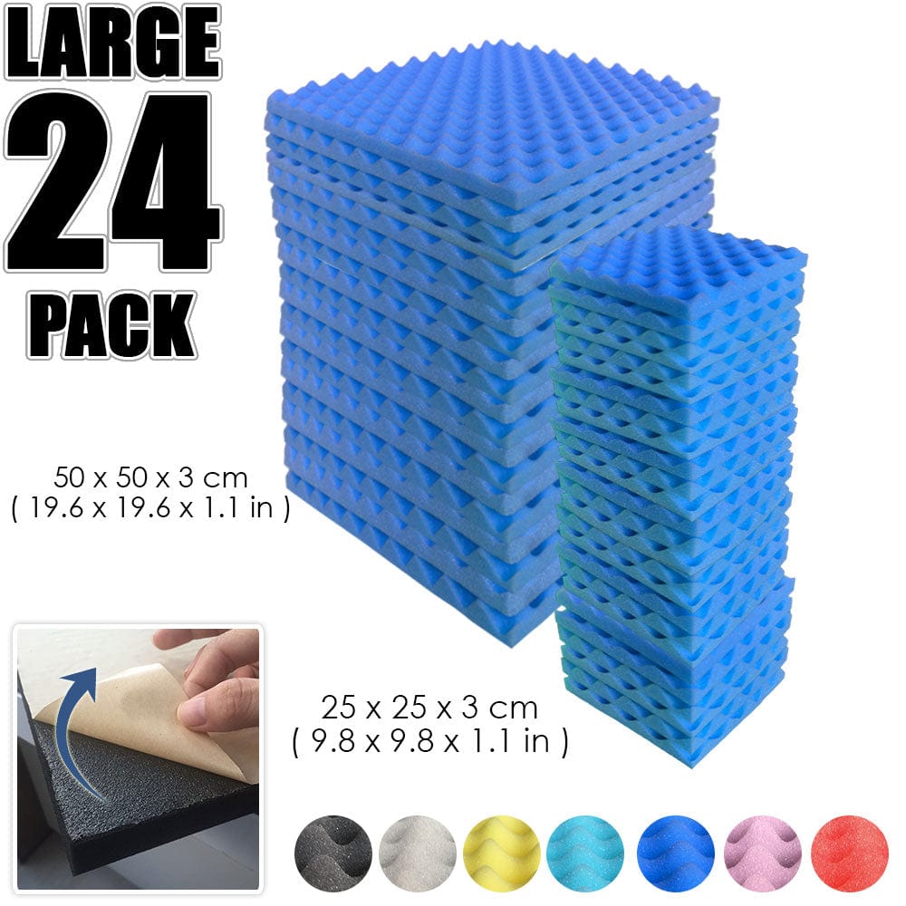 silexofy Egg Crate Adhesive Backed Series Acoustic Foam - Solid Colors - KK1219