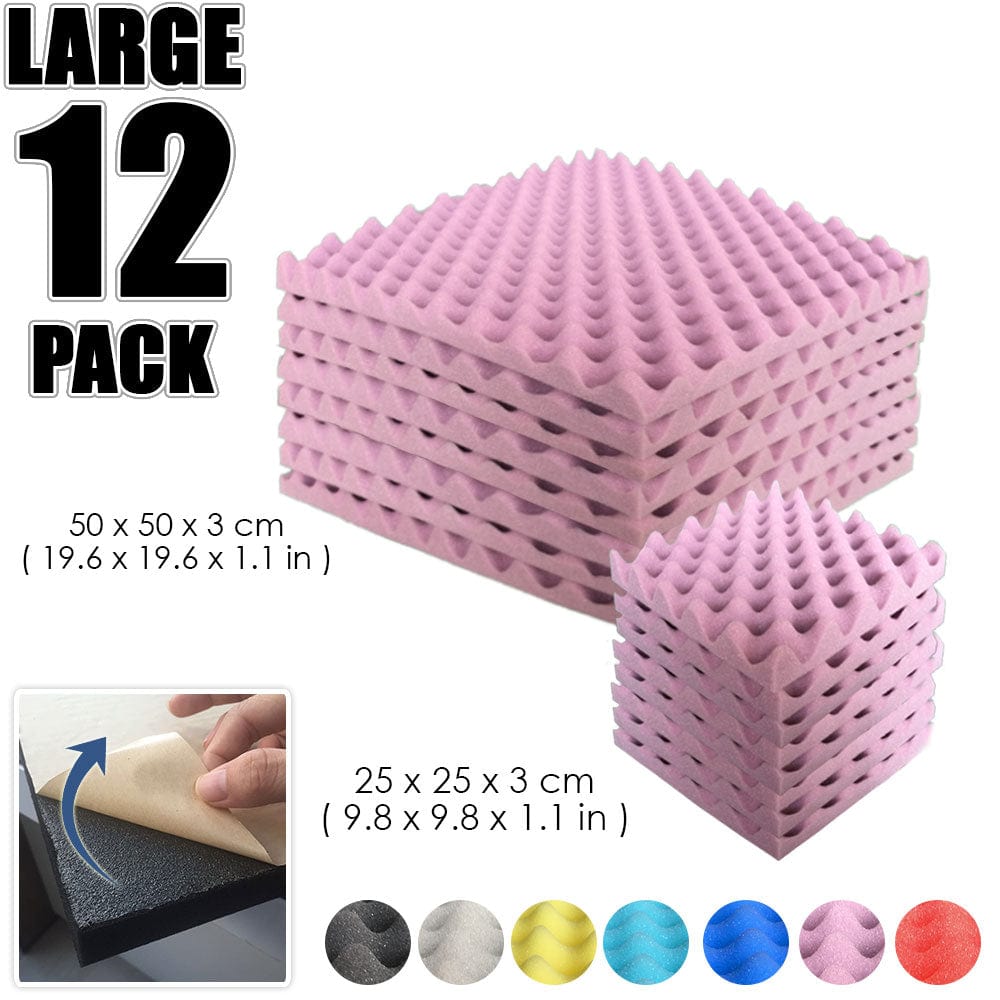 silexofy Egg Crate Adhesive Backed Series Acoustic Foam - Solid Colors - KK1219