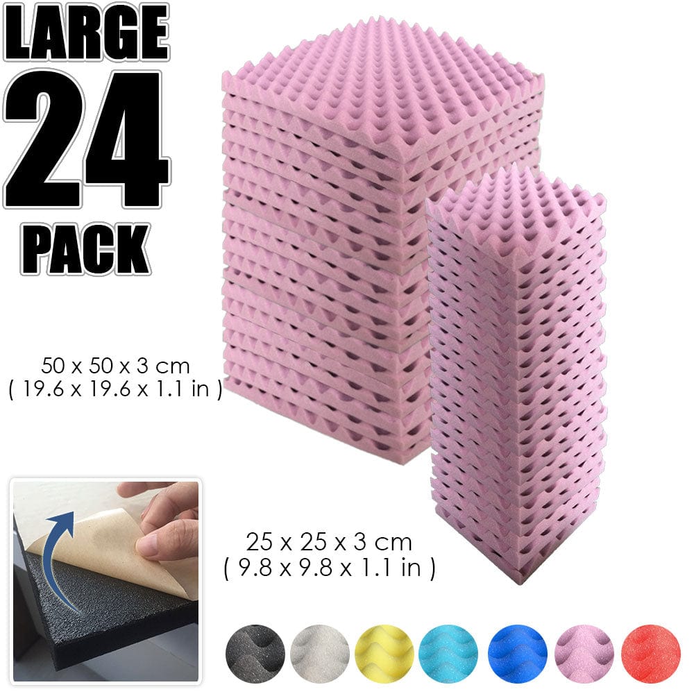 silexofy Egg Crate Adhesive Backed Series Acoustic Foam - Solid Colors - KK1219