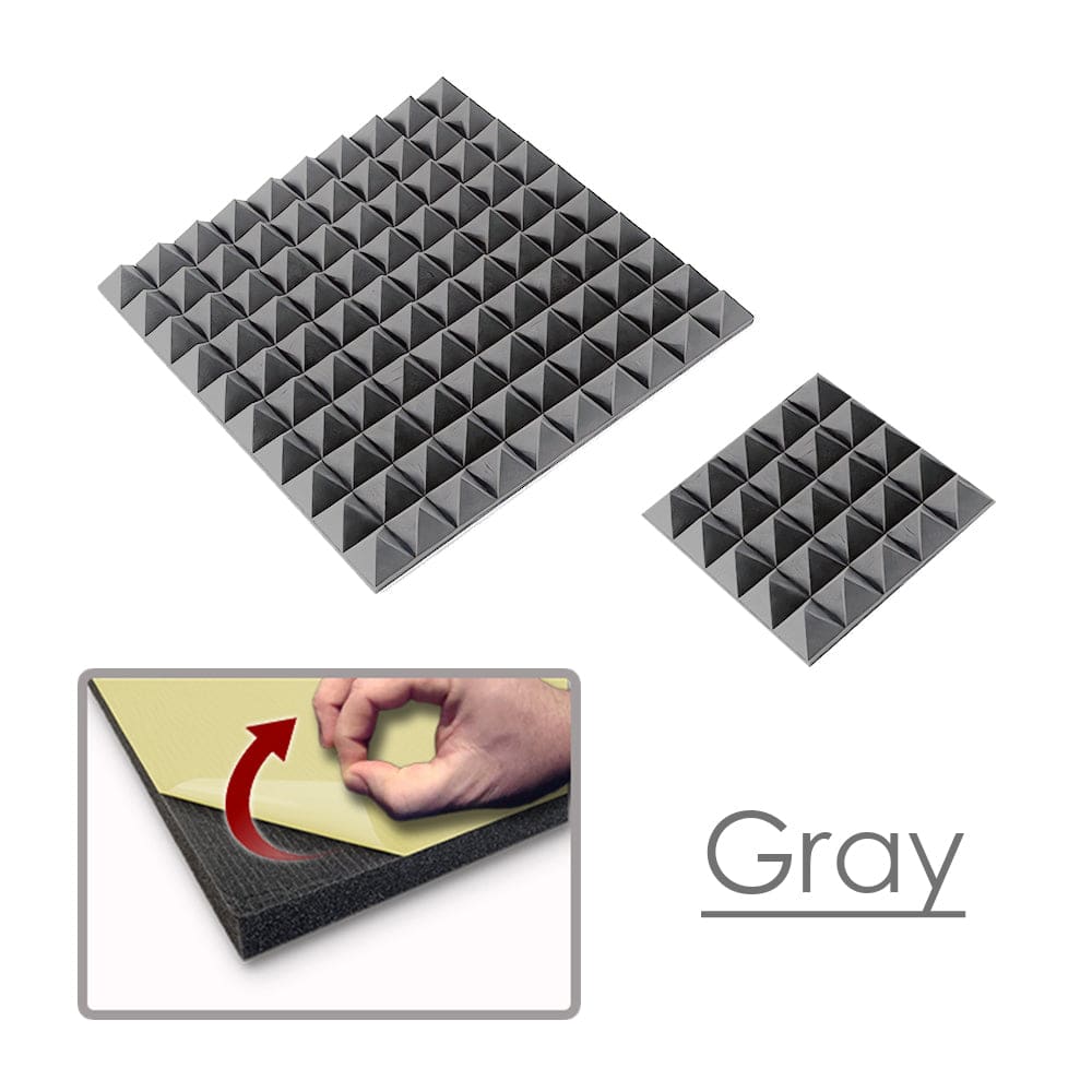 silexofy Pyramid Adhesive Backed Tiles Series Acoustic Foam - Solid Colors - KK1034