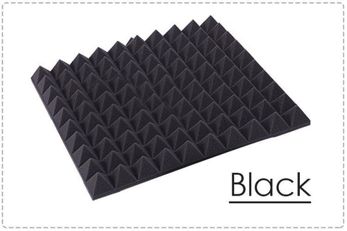 New 48 pcs Bundle Pyramid Adhesive Backed Tiles Acoustic Panels Sound Absorption Studio Soundproof Foam 7 Colors KK1053