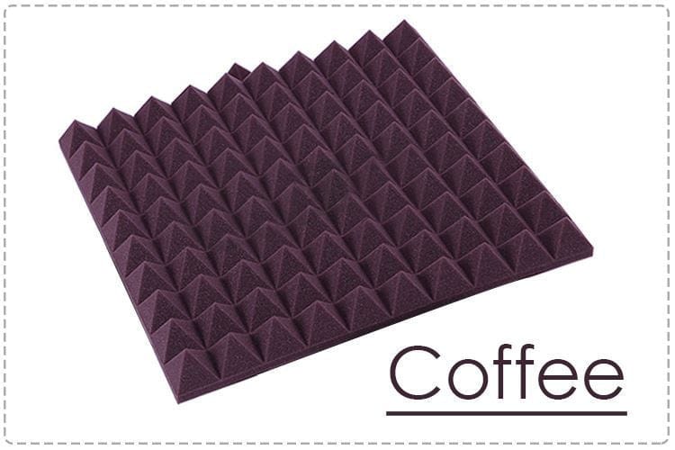 New 48 pcs Bundle Pyramid Adhesive Backed Tiles Acoustic Panels Sound Absorption Studio Soundproof Foam 7 Colors KK1053