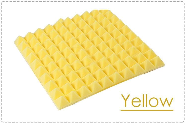 New 48 pcs Bundle Pyramid Adhesive Backed Tiles Acoustic Panels Sound Absorption Studio Soundproof Foam 7 Colors KK1053