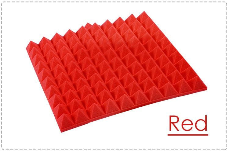 New 6 pcs Bundle Pyramid Adhesive Backed Tiles Acoustic Panels Sound Absorption Studio Soundproof Foam 7 Colors KK1053