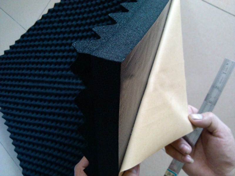 New Pyramid Adhesive Backed Tiles Acoustic Panels Sound Absorption Studio Soundproof Foam 7 Colors KK1053