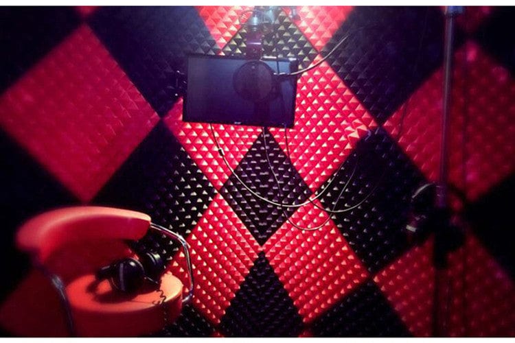 New Pyramid Adhesive Backed Tiles Acoustic Panels Sound Absorption Studio Soundproof Foam 7 Colors KK1053
