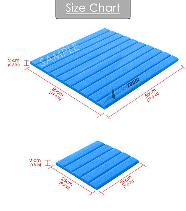 New Wedge Adhesive Backed Tiles Acoustic Panels Sound Absorption Studio Soundproof Foam 7 Colors KK1054