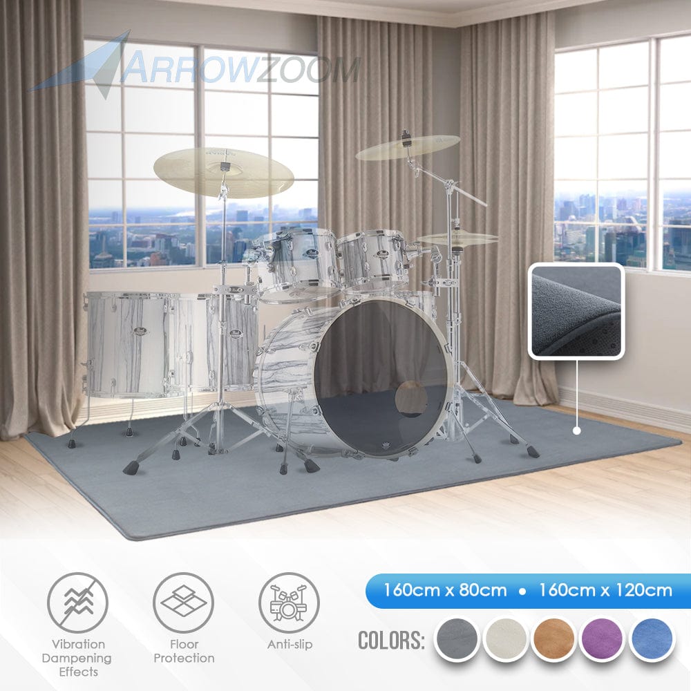silexofy Anti-Slip Floor Protection Soundproof Noise Vibration Mats for Drums - KK1249