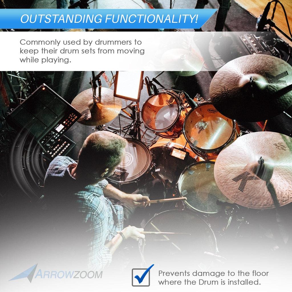 silexofy Anti-Slip Floor Protection Soundproof Noise Vibration Mats for Drums - KK1249