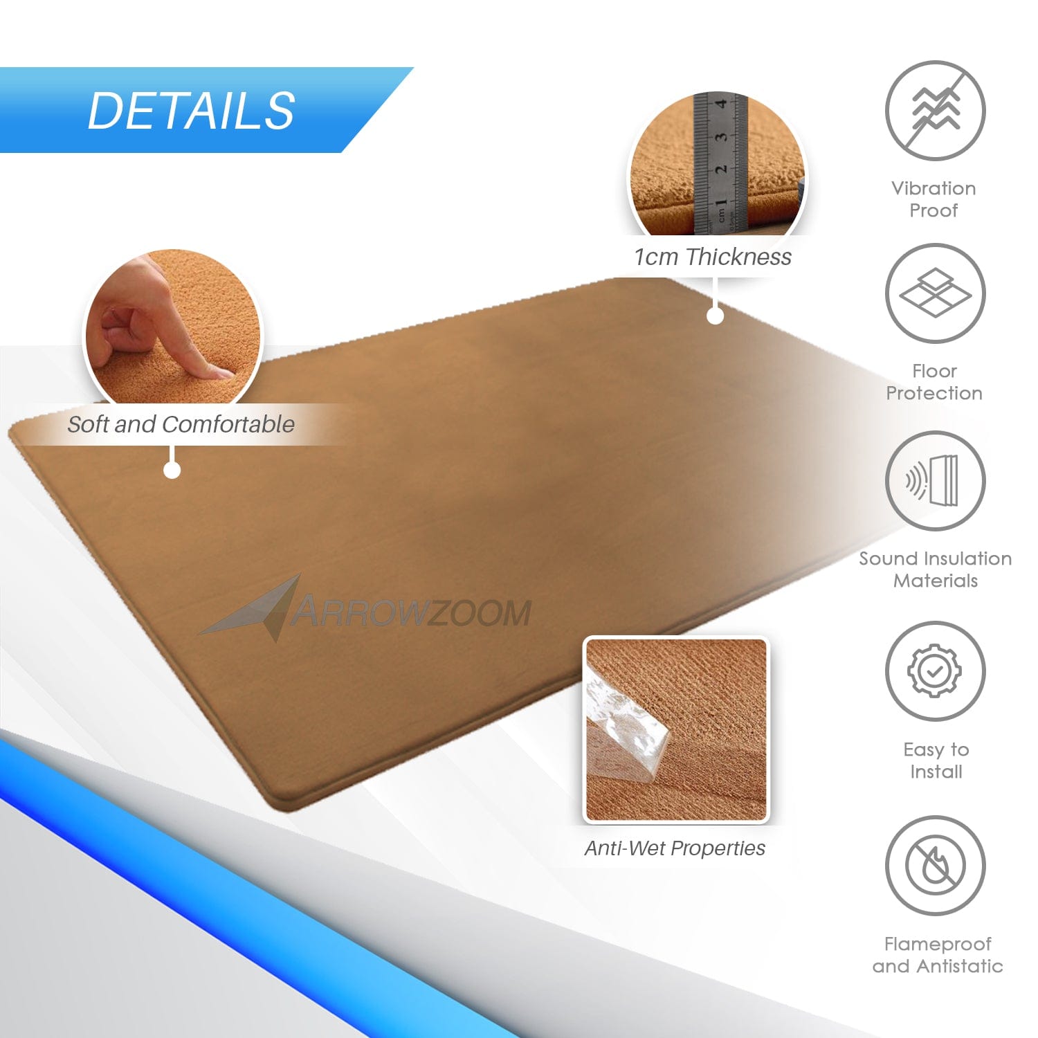 silexofy Anti-Vibration Sound Absorbing Noise Mats for Piano - KK1248