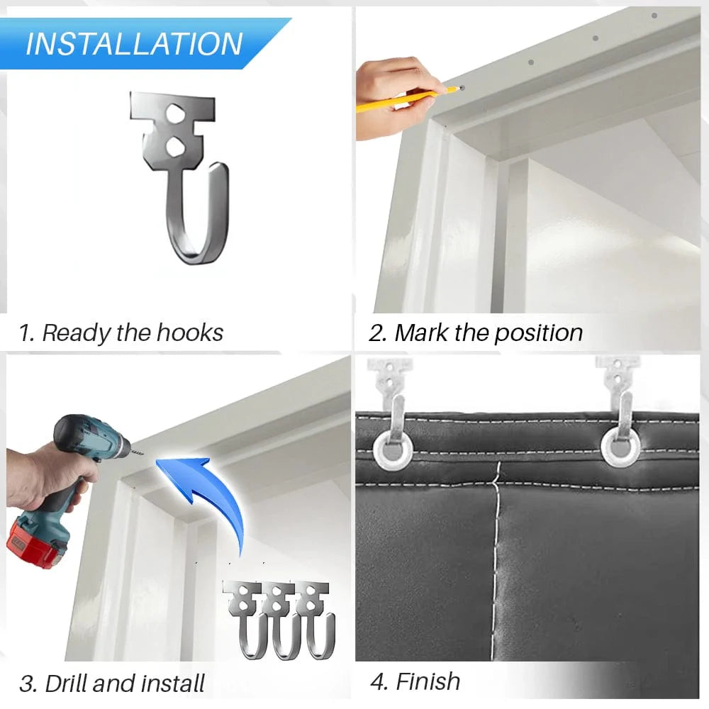 silexofy Door Soundproof Curtain PRO Thick Thermal Insulation KK1455