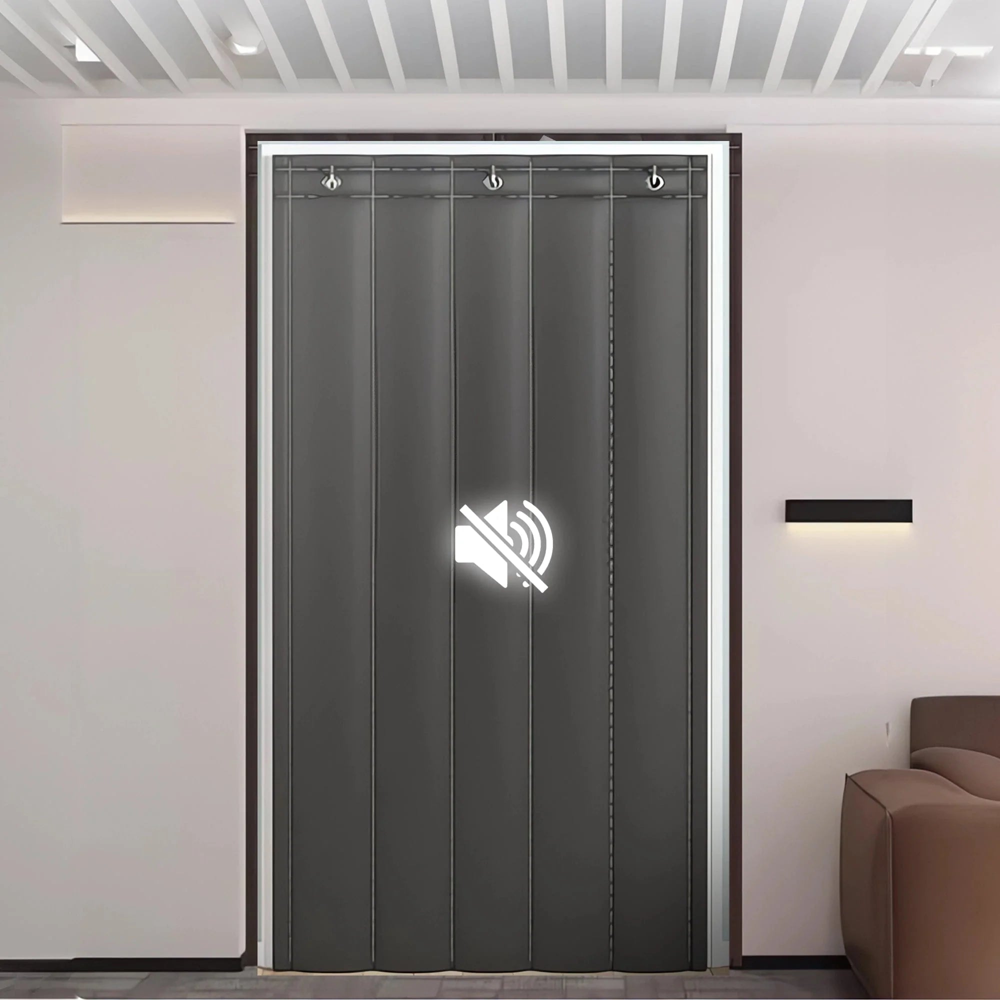 silexofy Door Soundproof Curtain PRO Thick Thermal Insulation KK1455