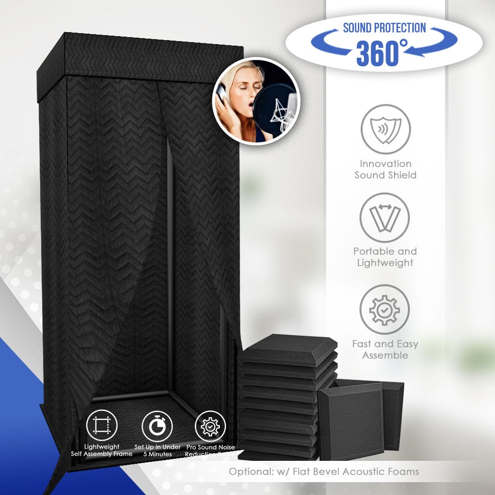 silexofy Studio Recording Isolation Privacy Booth | Reduces External Noise for Work, Recording, Podcasts, Meeting KK1250