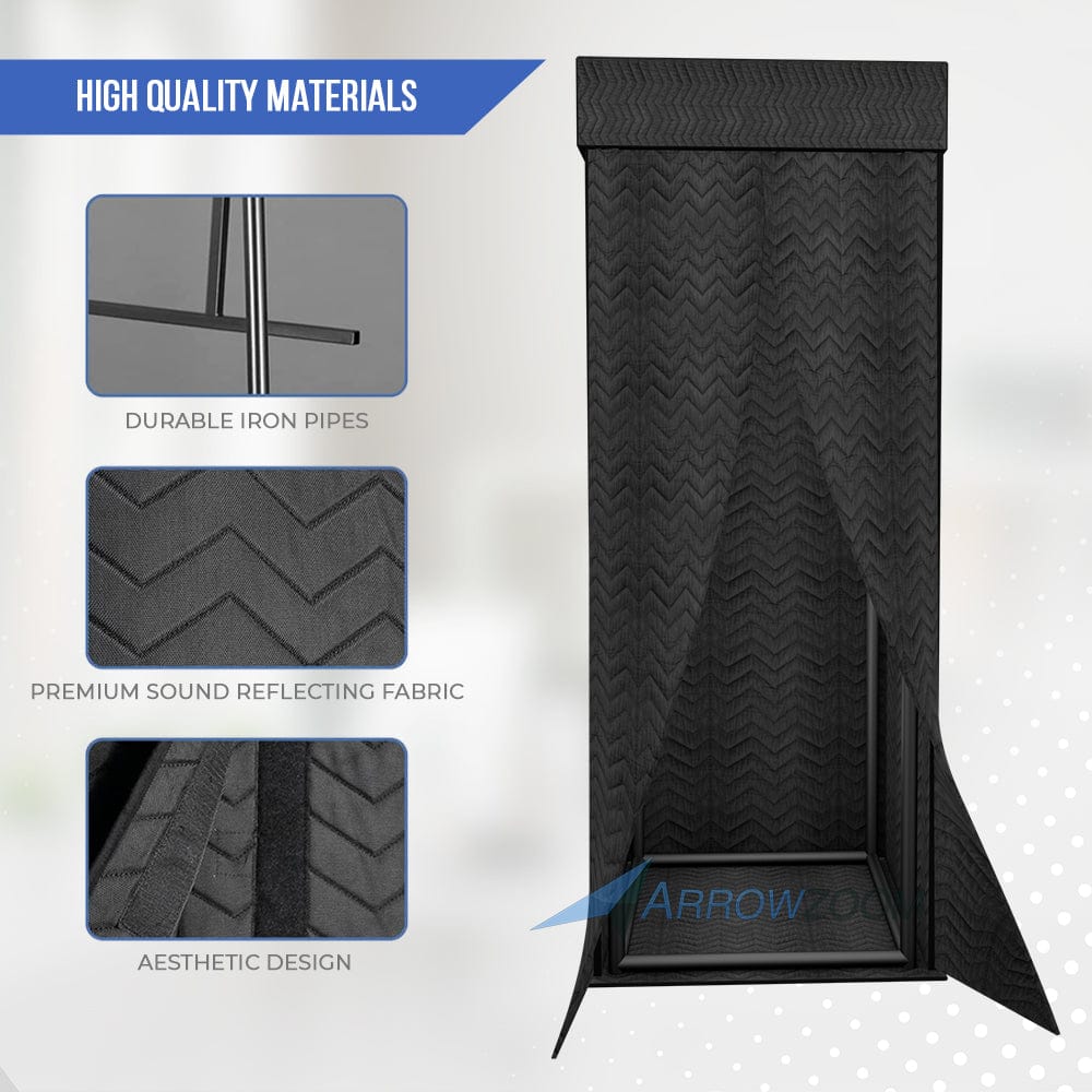 silexofy Studio Recording Isolation Privacy Booth | Reduces External Noise for Work, Recording, Podcasts, Meeting KK1250