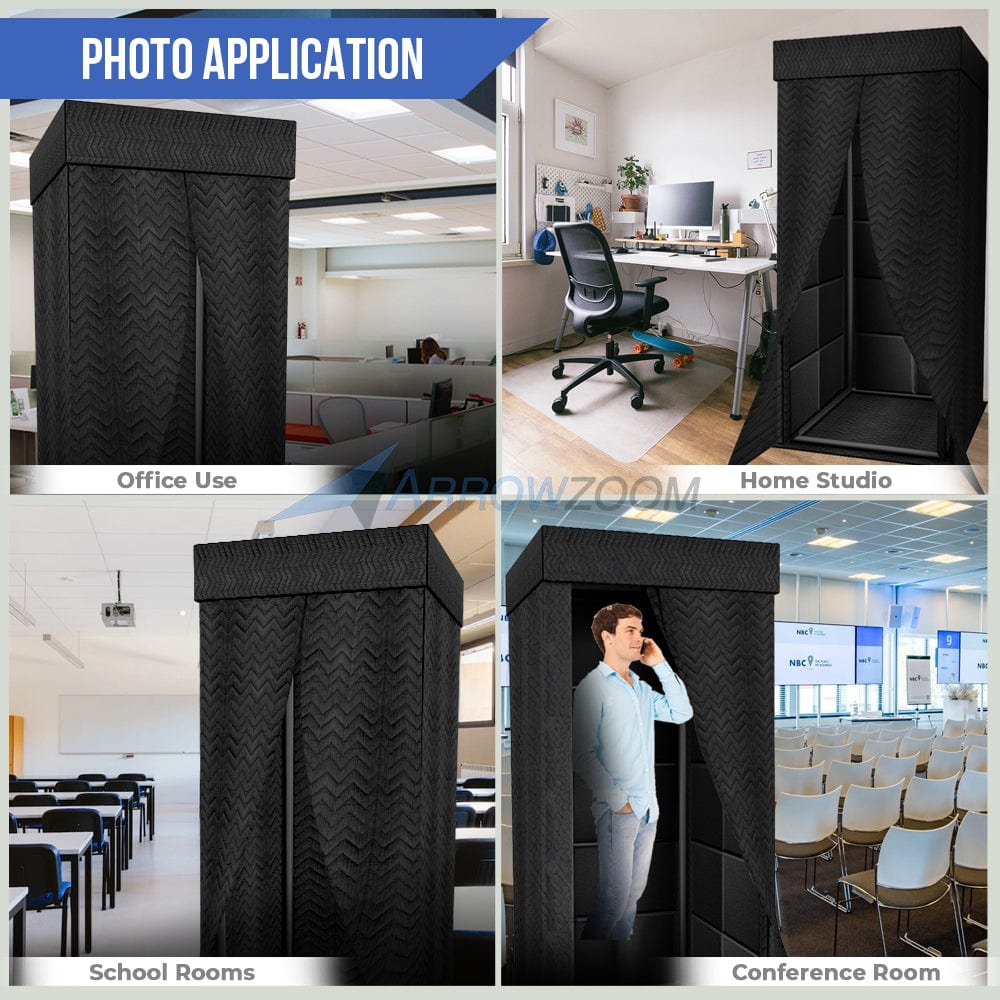 silexofy Studio Recording Isolation Privacy Booth | Reduces External Noise for Work, Recording, Podcasts, Meeting KK1250