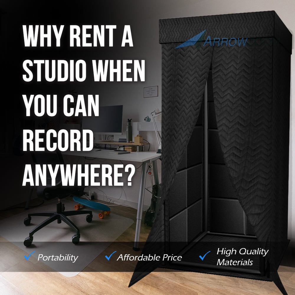 silexofy Studio Recording Isolation Privacy Booth | Reduces External Noise for Work, Recording, Podcasts, Meeting KK1250