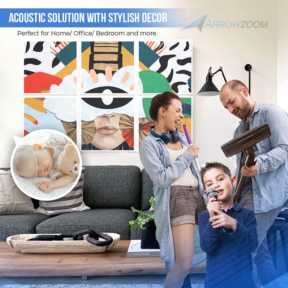 silexofy Custom Design Soundproof Velcro Felt Art Wall Panels KK1230
