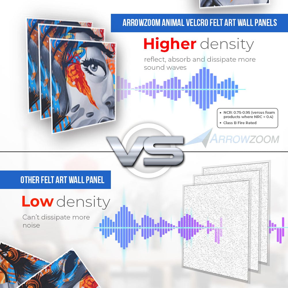 silexofy Custom Design Soundproof Velcro Felt Art Wall Panels KK1230