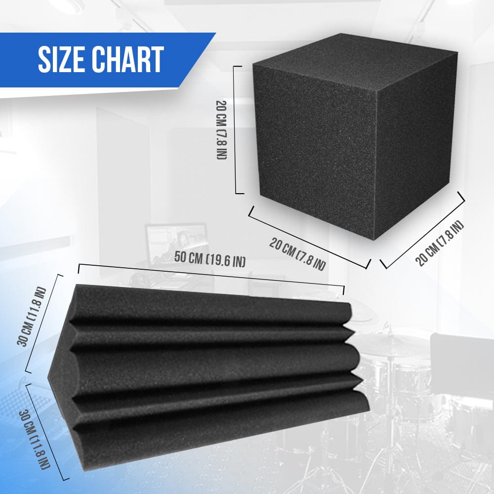 silexofy Black Corner Bass Trap Set KK1043
