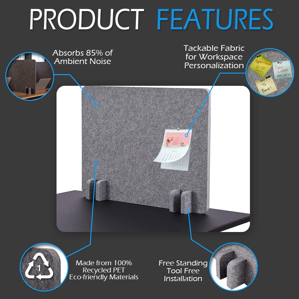 silexofy Acoustic Privacy Desk Divider KK1206