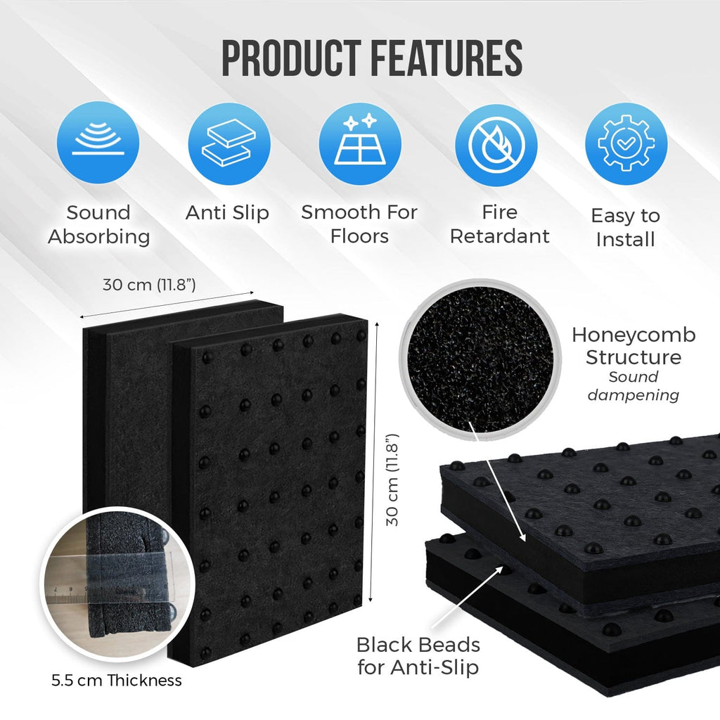 silexofy ProSound 1pc Heavy Duty 3-Layer Thick 5.5cm/2.1 Floor Pads - KK1468