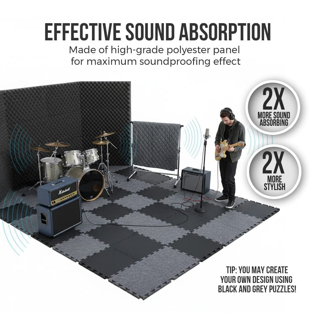 silexofy Sound Absorbing Interlocking Puzzle Floor Mats - KK1470