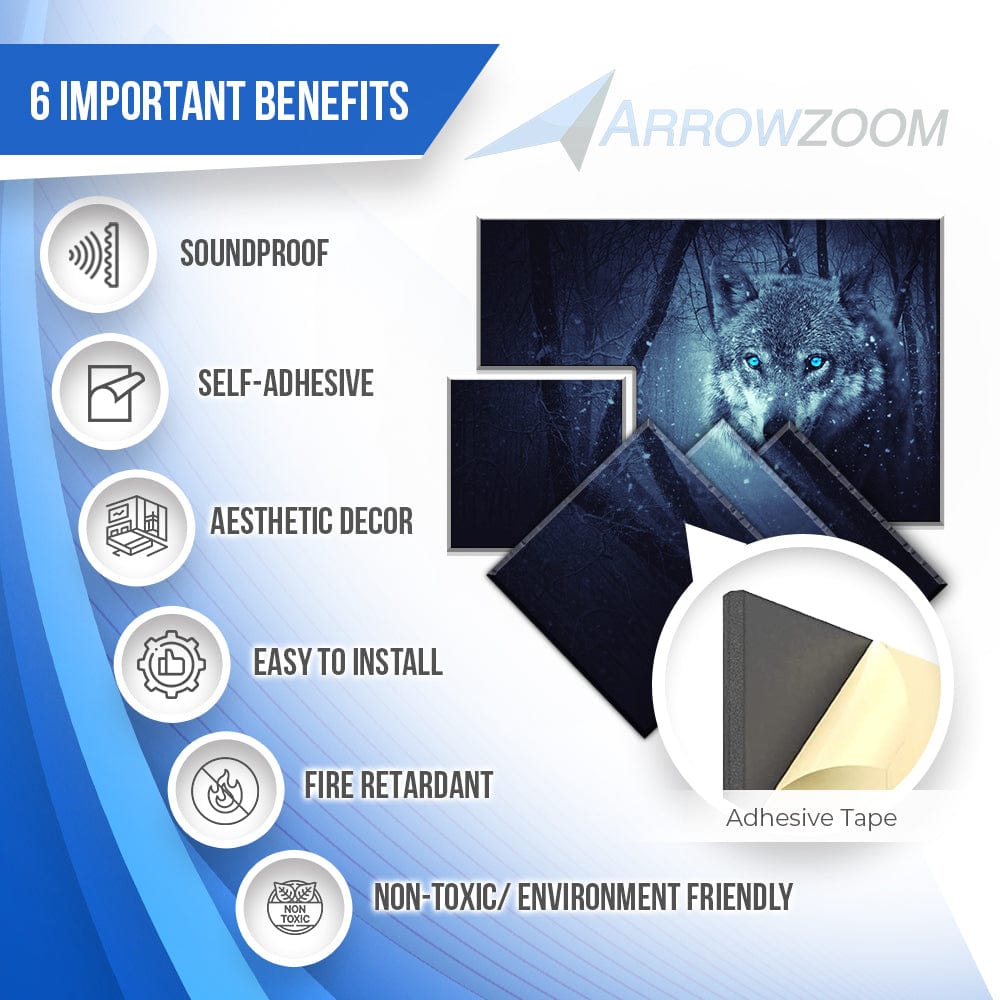 silexofy Apex Self-Adhesive Felt Art Wall Panels - KK1400