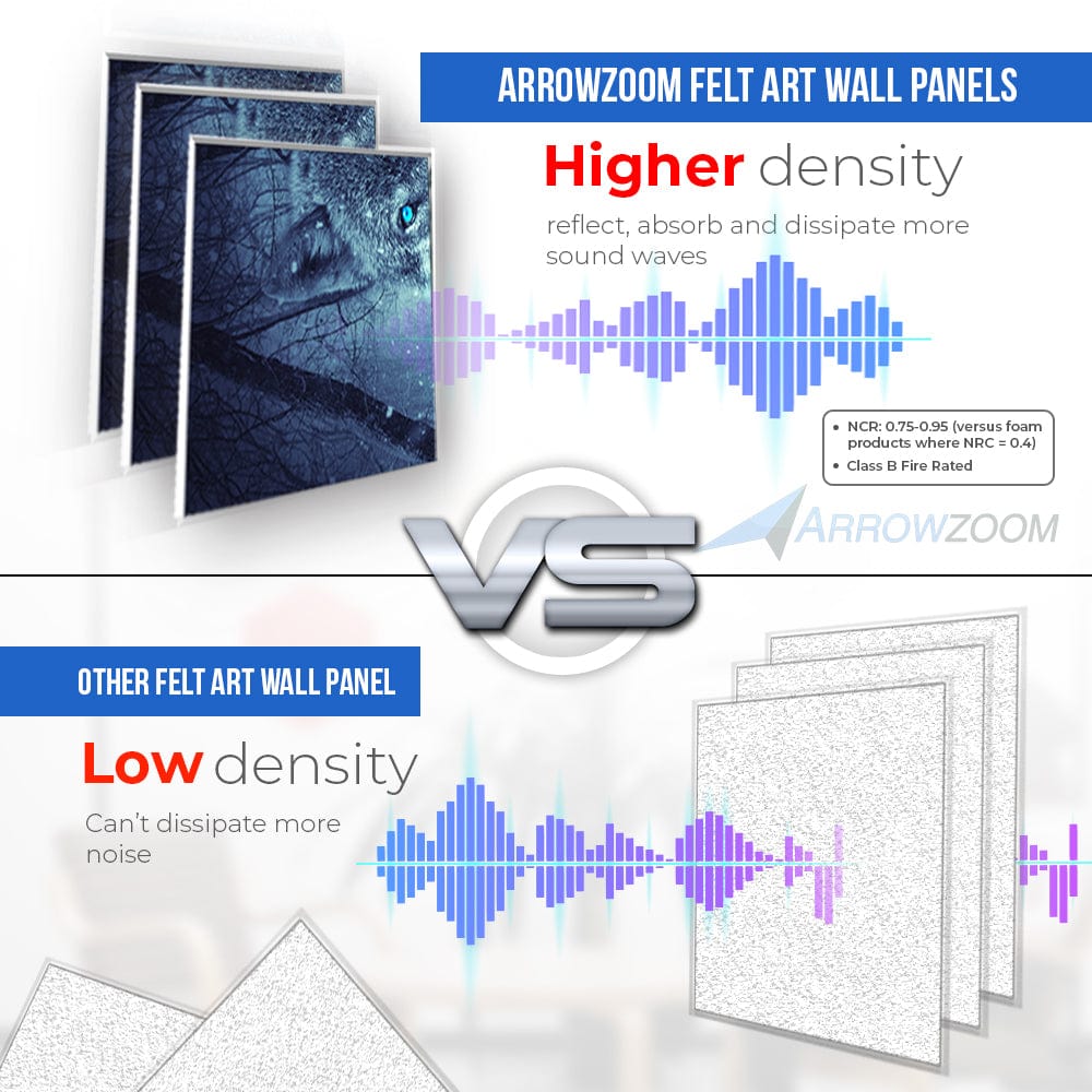 silexofy Apex Self-Adhesive Felt Art Wall Panels - KK1400