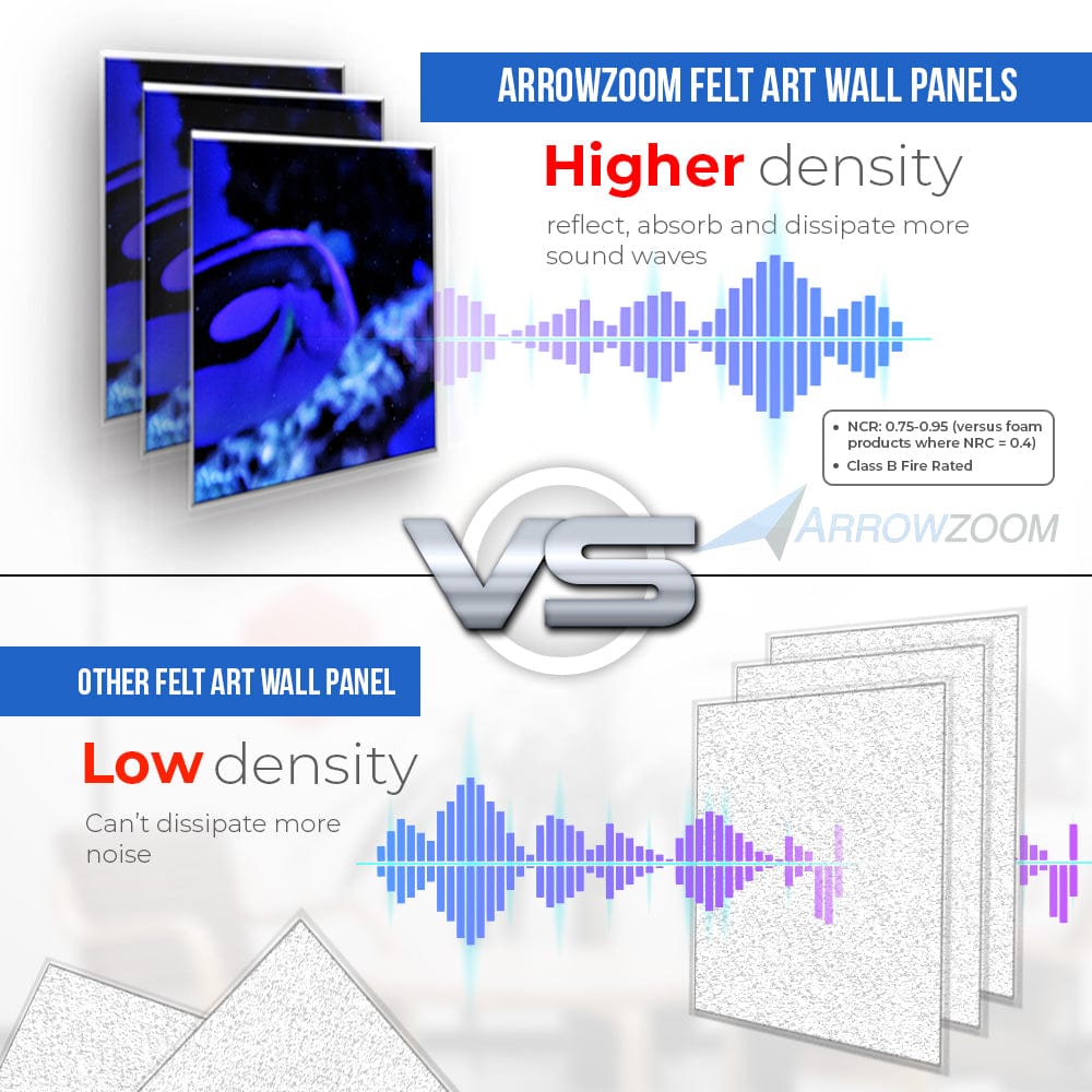 silexofy Aquarium Self-Adhesive Felt Art Wall Panels - KK1402