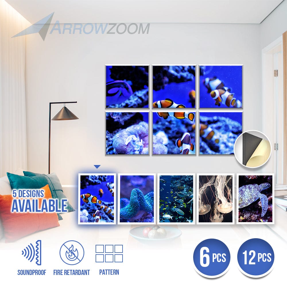 silexofy Aquarium Self-Adhesive Felt Art Wall Panels - KK1402
