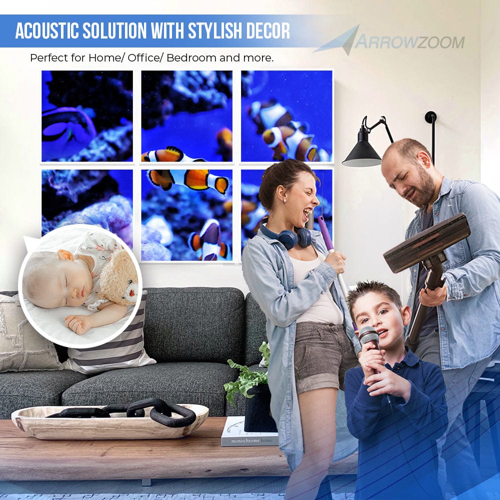 silexofy Aquarium Self-Adhesive Felt Art Wall Panels - KK1402