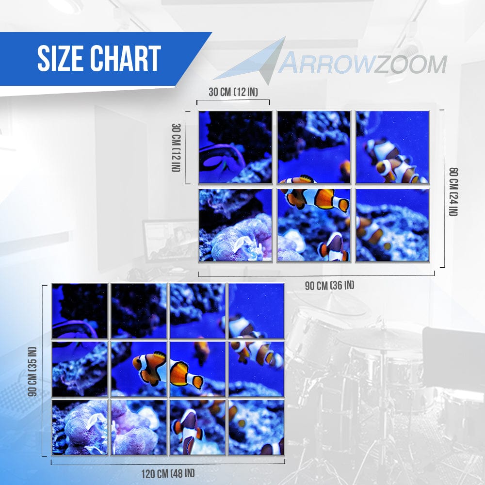 silexofy Aquarium Self-Adhesive Felt Art Wall Panels - KK1402