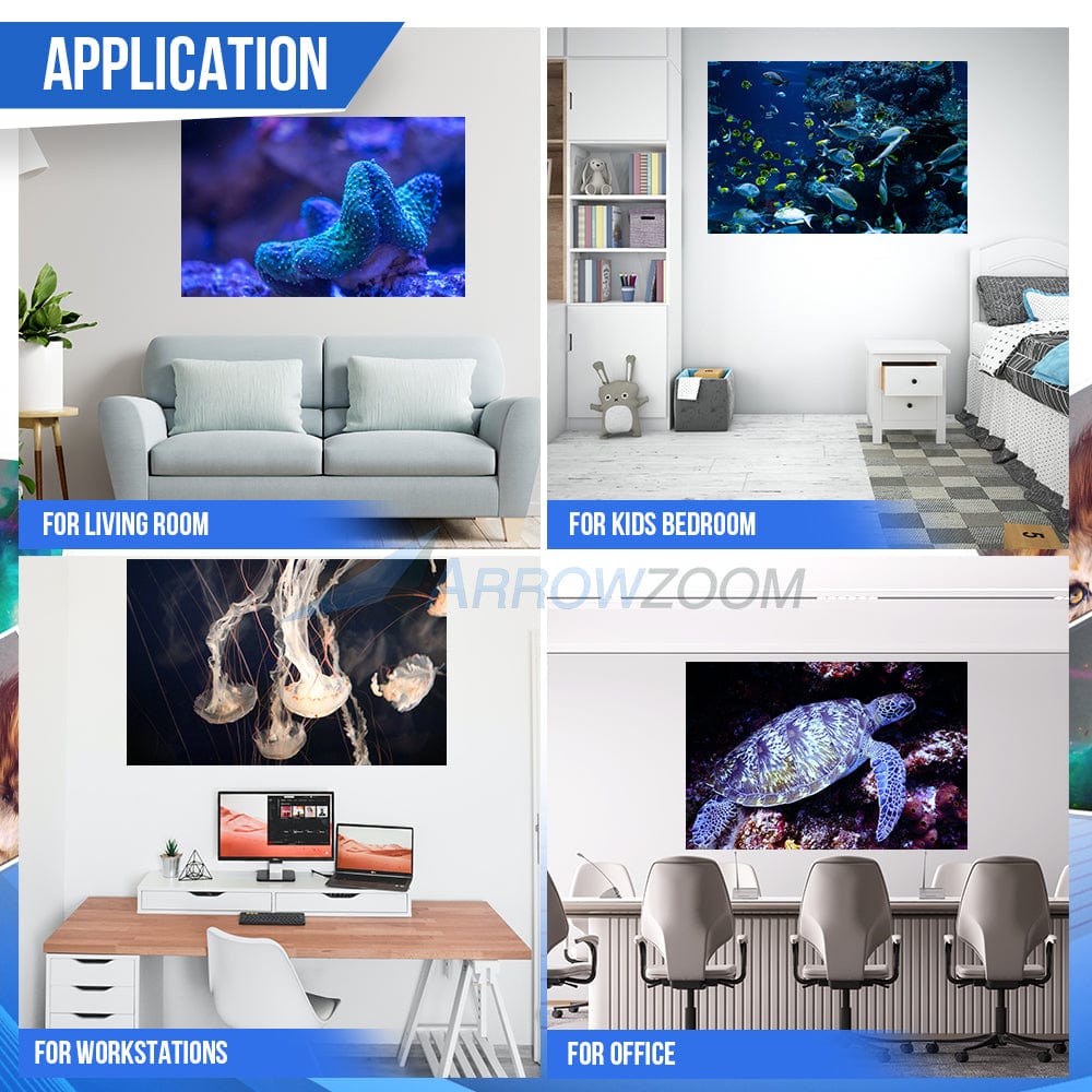 silexofy Aquarium Self-Adhesive Felt Art Wall Panels - KK1402