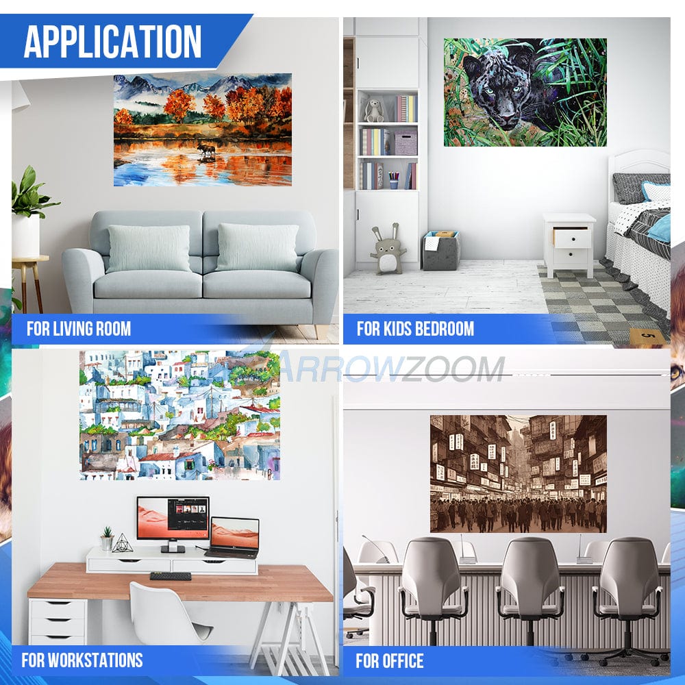 silexofy Artwork Self-Adhesive Felt Art Wall Panels - KK1398