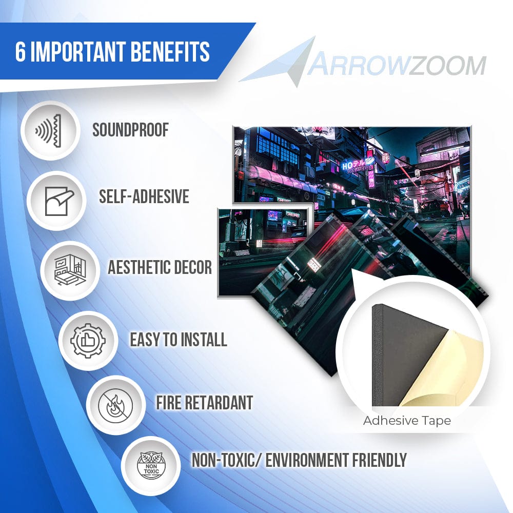 silexofy Cyberpunk Self-Adhesive Felt Art Wall Panels - KK1399