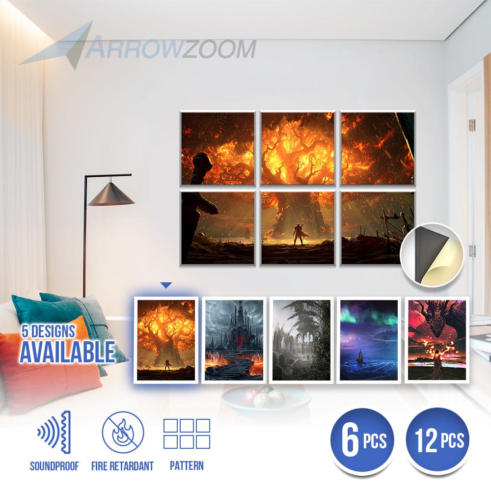 silexofy Fantasy Self-Adhesive Felt Art Wall Panels - KK1401