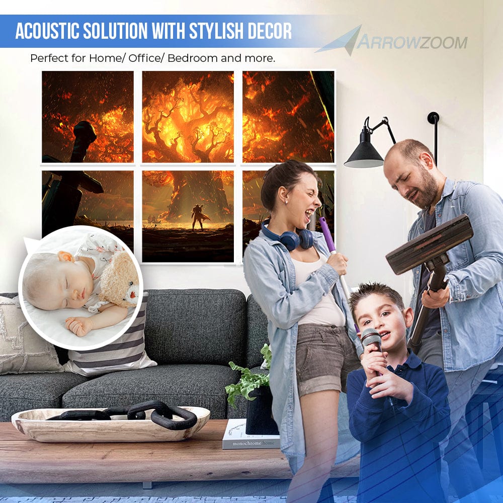 silexofy Fantasy Self-Adhesive Felt Art Wall Panels - KK1401