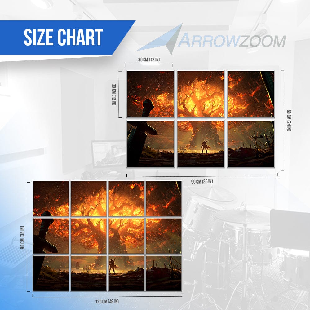 silexofy Fantasy Self-Adhesive Felt Art Wall Panels - KK1401